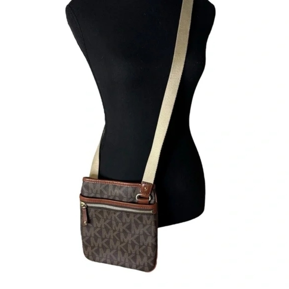 Michael Kors Brown and Tan Messenger Bag